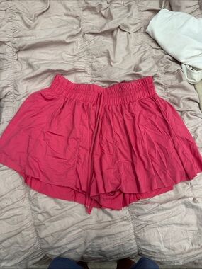 Women's Hot Pink Athletic Drawstring Shorts